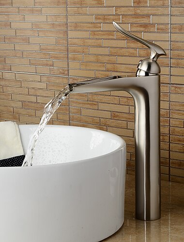 håndvask vandhane - vandfald krom centersæt enkeltgreb et hulbadshaner håndvask vandhane - vandfald krom centersæt enkeltgreb et hulbadshaner