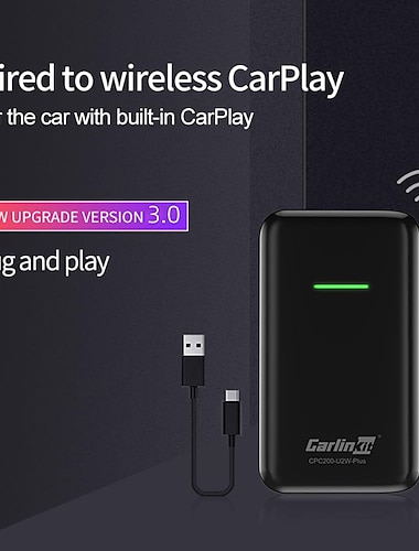  carlinkit 3.0 langaton apple carplay -sovitin tehdaslangallisiin carplay autoihin u2w plus carplay dongle 5g wifi bluetooth plug and play