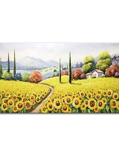 Mintura Handmade Thick Texture Flowers Oil Paintings On Canvas Wall Art Decoration Modern Abstract Landscape Picture For Home Decor Rolled Frameless Unstretched Painting