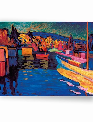 עבודת יד מצוירת בעבודת יד ציור שמן קיר אמנות wassily kandinsky גילוף מופשט ציור קישוט הבית תפאורה קנבס מגולגל ללא מסגרת לא מתוח