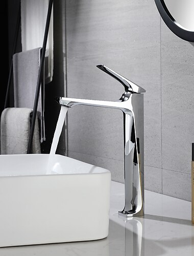 håndvask vandhane, messing stereoskopi enkelt håndtag et hul badehaner med varm og kold kontakt