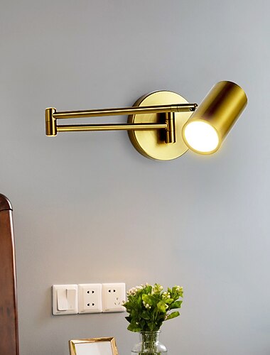 led vägglampor vägglampor svängarmslampor inomhus vägglampor vardagsrum sovrum järn vägglampa 85-265v