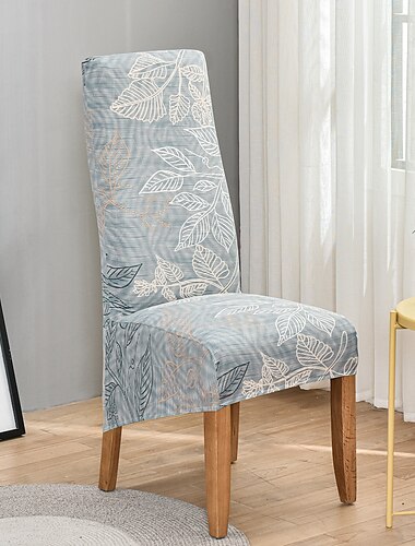 Elastische Esszimmerstuhlbezüge Stuhlhussen xl/übergroß, abnehmbarer, waschbarer, weicher Spandex mit hoher Rückenlehne, großer Stuhlbezug, Schonbezug für Esszimmer, Küche, Hoteltisch, Bankett