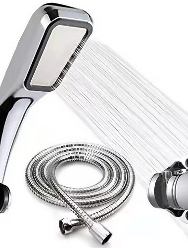  Shower Faucet,300 Holes Shower Head Bracket Hose Set High Pressure Rainfall Water Saving Flow with Chrome Spray Water Saving Bathroom Fixture Accessories