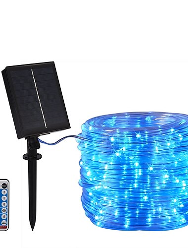 7/12/20m Solar LED String Lights Outdoor Holiday 50/100/200/300/500LEDs EL 5mm 1Set Mounting Bracket Warm White Cold White RGB Holiday Lights Outdoor Party Holiday Solar Powered