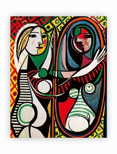 ručně vyráběné ručně malované olejomalba umění na zeď pablo picasso le reve dívka před zrcadlem řezba malba domácí dekorace výzdoba srolované plátno bez rámu nenatažené