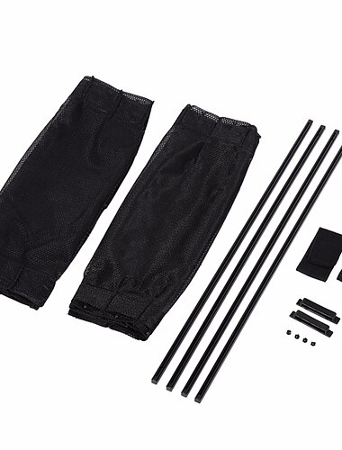 2pcs 50L Stretchable Plastic Rail Car Side Window Sunshade Curtain Auto Window Sun Visor With Elastic Cord - Black/Beige/Gray