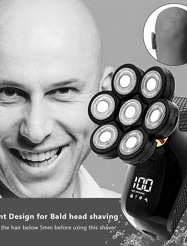 7D Elektrische Scheerapparaat voor Mannen - Waterdicht 7 Drijvende Snijkoppen Multifunctionele USB Oplaadbare Scheermes  Trimmer