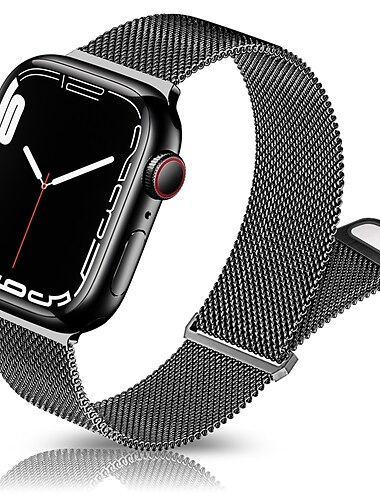 Μιλανέζικη Πλέξη Συμβατό με Ζάντα ρολογιού Apple Watch 38mm 40mm 41mm 42mm 44mm 45mm 49mm Γυναικεία Μαγνητικό κούμπωμα Ρυθμιζόμενο Ανοξείδωτο Ατσάλι Ανταλλακτικό λουράκι ρολογιού για iwatch Series