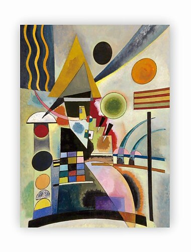 håndlavet håndmalet oliemaleri vægkunst wassily kandinsky abstrakt udskæring maleri boligdekoration indretning rullet lærred uden ramme ustrakt
