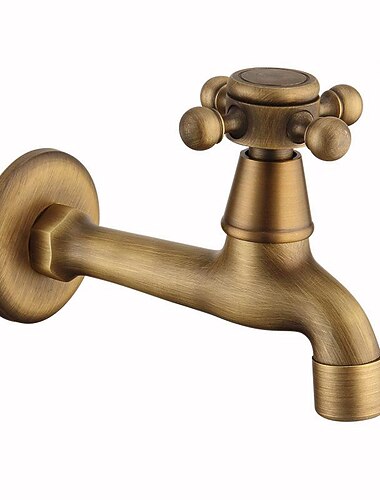 صنبور الغسالة الرجعية بالكامل من النحاس صنبور الماء البارد الفردي سريع الفتح واحدًا واثنين من الخارج حنفية معززة للاستخدام المزدوج