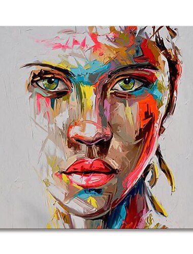 Mintura main visage peintures à l'huile sur toile mur art décoration moderne figure abstraite image pour la décoration intérieure roulé sans cadre non étiré peinture