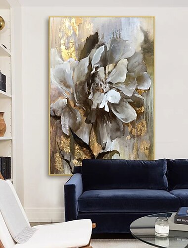 Mintura handgemaakte bloem olieverfschilderij muur kunst decoratie moderne abstracte foto voor home decor gerold frameloze niet-uitgerekt schilderij