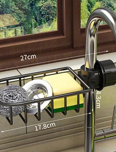 σχάρα αποθήκευσης κουζίνας σχάρα βρύσης μαύρο χρυσό οικιακός νεροχύτης πλυντήριο πιάτων πανί σφουγγάρι πανί αποστράγγισης νερού κρεμαστό καλάθι νεροχύτη