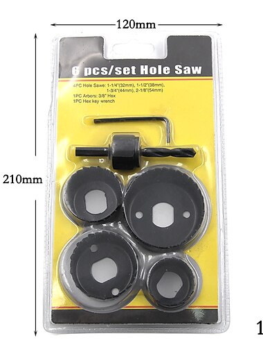 Set de ferăstrău cu gaură pentru prelucrarea lemnului, 3-18 buc, set de burghie din oțel carbon, 19-127 mm, set de ferăstrău pentru tavan din gips-carton