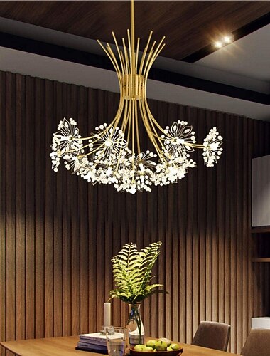 13/19 słyszałem nowoczesny fajerwerki żyrandol g4 lamp cap kryształ dmuchawiec sztuki żyrandol lampa sufitowa w salonie sypialnia i jadalnia