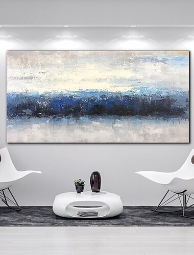 handgemaakte olieverf canvas wall art decoratie abstract mes schilderij landschap bluefor home decor gerold frameloze niet-uitgerekt schilderij