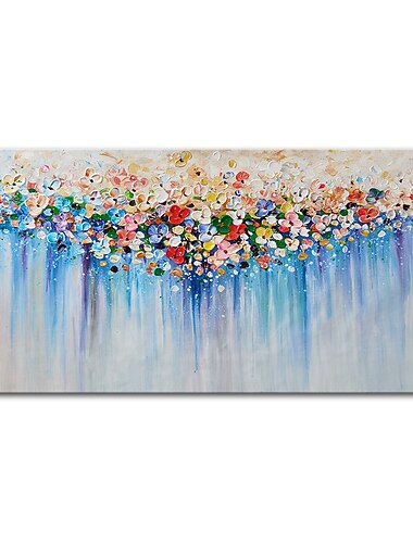 mintura håndlaget tykk tekstur blomster landskap oljemaleri på lerret veggkunst dekorasjon moderne abstrakt bilde for hjemmeinnredning rullet rammeløst ustrukket maleri