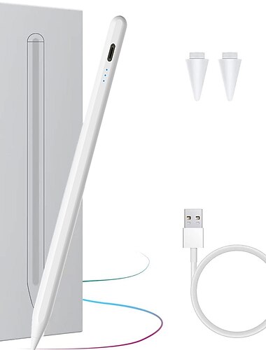 قلم لجهاز Apple ipad pro / air يشحن هذا القلم بالكامل لجهاز ipad في 15 دقيقة مصمم لقلم رصاص Apple مع تنافر النخيل وحساسية الميلان والمغناطيس