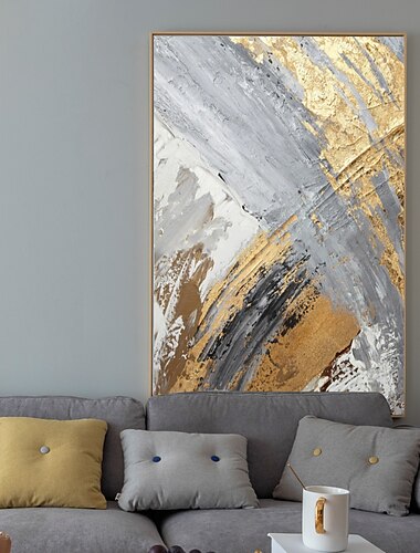 oliemaleri håndlavet håndmalet vægkunst abstrakt lærred maleri boligindretning strakt ramme klar til at hænge