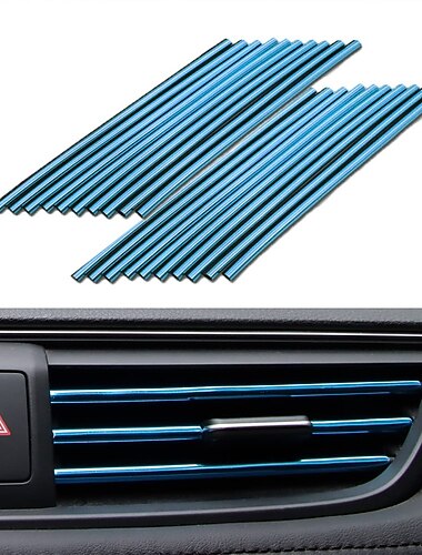 bilklimaanlegg pyntelist for ventiluttak 20 deler biltilbehør bling interiør for menn kvinner lastebildekor luftventiluttak dekorasjonslist universal vanntett bøybar diy u-form