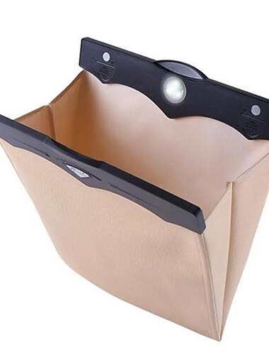 Cestino per auto pieghevole con luce LED - Antiperditore organizer di stoccaggio appeso per veicolo cestino multifunzionale