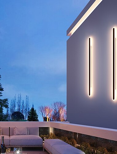 LED Nordic Style Outdoor Wall Lights 100cm Indoor Wall Lights Living Room Outdoor Metal Wall Light IP65 85-265V 25 W