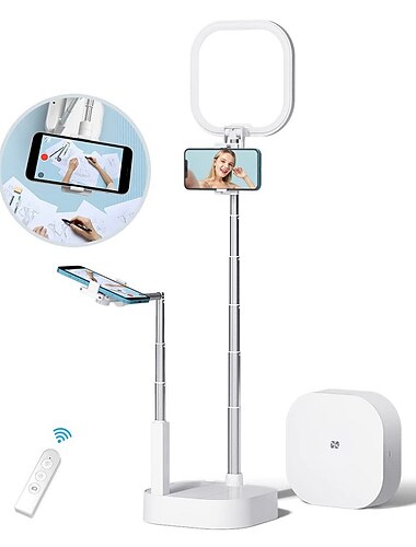 support de téléphone Portable Pliable Ajustable Support de téléphone pour Extérieur Selfies / Vlogging / Diffusion en direct Bureau Compatible avec Tablette Tous les téléphones portables Accessoire