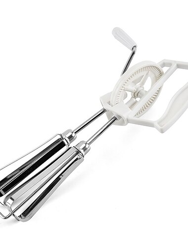 handgekurbelter halbautomatischer multifunktionaler rotierender manueller Schneebesen Mixer Edelstahl Küche Schneebesen Backwerkzeug Küchenzubehör Schneebesen Mixer