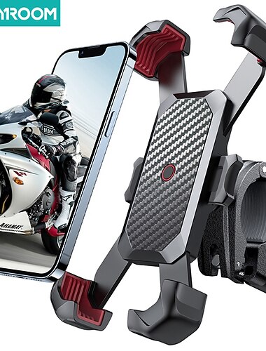 Suporte para Telefone de Moto – Suporte para Telefone de Bicicleta com Bloqueio Automático Ajustável para Celulares de 4,7"-7" Compatível com Guidão