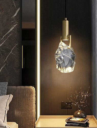 Pingente de led de 28 cm, formas geométricas, ilha, metal leve, estilo artístico, estilo vintage, estilo moderno, artístico, estilo nórdico 85-265v