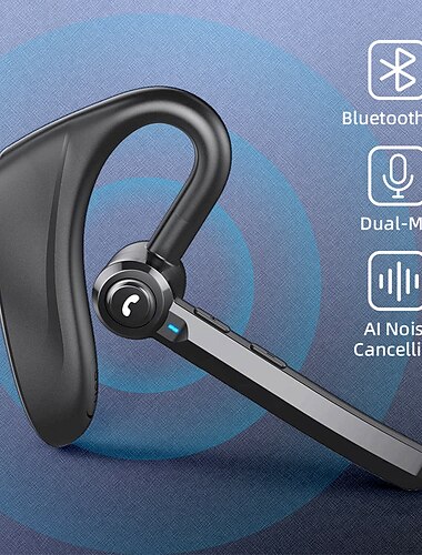 K510 main libres bluetooth casques Contour d'Oreille Bluetooth 5.2 Reduction de Bruit Conception Ergonomique Charge Rapide pour Apple Samsung Huawei Xiaomi MI Bureau d'affaires