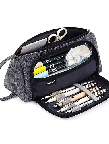 תיק לקלמר שקית שקית עט עמידות לשחיקה רב שימושי עם ציפר בַּד ל מדבקות בית ספר Office סטודנט