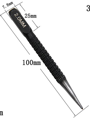 1/3 ks protiskluzová sada děrovačů 1,5/2/3 mm děrovač z legované oceli obecný automatický děrovací nástroj pro vrtání do dřeva