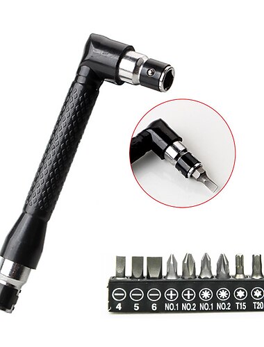 Mini herramienta rotativa tipo L, destornillador, llave de tubo aprobada, varillas, herramientas manuales, llave de extremo doble, conductor, dos cabezas