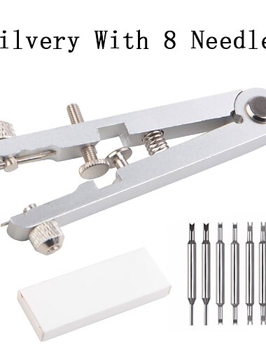 silver 4/6/8 nålar v-formad råöratång klocka reparationsverktyg råöronband demontering tångtillbehör