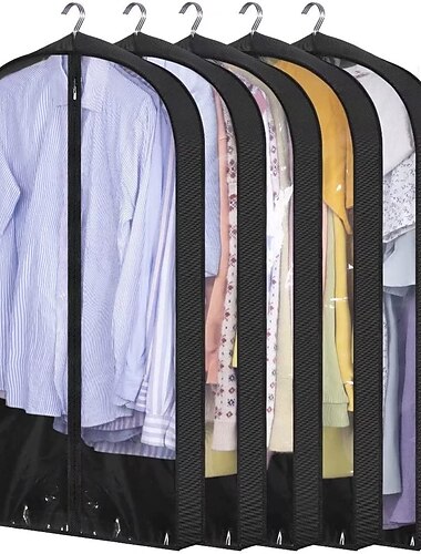 2 pezzi copripolvere per abbigliamento sacchetto del vestito indumento vestito del vestito della protezione del cappotto parapolvere per sacchetti di immagazzinaggio dell'armadio dell'organizzatore