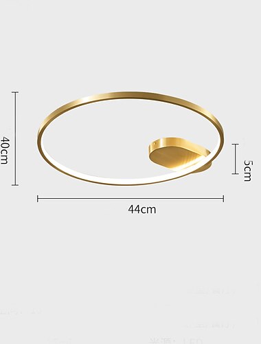 40cm kolmivärinen himmennettävä kattovalaisin uppoasennus kattovalaisin kupari led-kattovalo moderni pyöreä kattovalo akryylivarjostin kattovalaisin olohuoneen käytävään