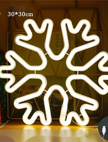 חג המולד אורות ניאון קישוט LED ניאון אור אהבה צבי אייל פעמון פתית שלג גרב צורת עץ חג המולד אור לילה למסיבה חתונות