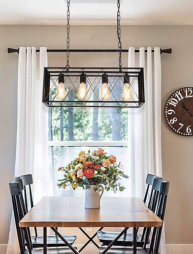 lampe de barre de personnalité créative de style industriel industrielle 4. 6 suspension en fer rectangulaire en fer