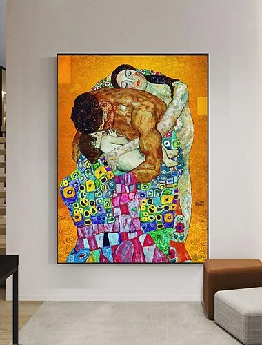 αφηρημένη vintage ελαιογραφία Gustav Klimt χειροποίητη ζωγραφισμένη τέχνη τοίχου σε καμβά μοντέρνα διακόσμηση σπιτιού δώρο ρολό καμβάς χωρίς πλαίσιο χωρίς τεντωμένο σαλόνι