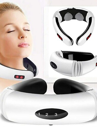 Elektrische Nekmassager  Puls Rug 6 Modi Vermogen Controle Verre Infrarood Verwarming Pijn Verlichting Tool Gezondheidszorg Ontspanning Machine Valentijnsdag Cadeau