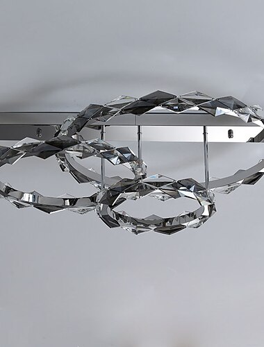 80 cm Ceiling Light LED Crystal Stainless Steel Designer Art Electroplated Modern 220-240V