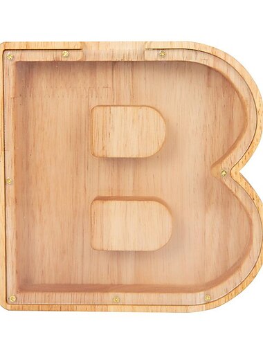 ديي البنك أصبع خشبي للبنين والبنات رسائل عملة البنك صندوق المال الخشبي، صندوق المال هدية البنك أصبع خشبي للأطفال عيد ميلاد، هدية عيد الميلاد