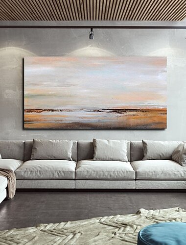 يدويا النفط الطلاء قماش جدار الفن الزخرفية مجردة سكين اللوحة المشهد الأصفر للديكور المنزل توالت اللوحة فرملس غير متمدد