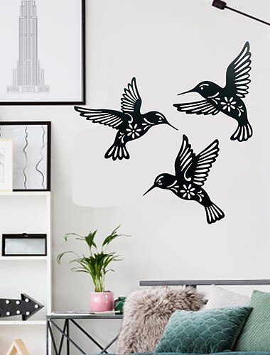 art de fer transfrontalier art de colibri silhouette colibri art mural mur jardin tenture murale décoration