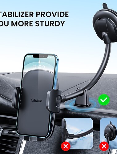 Biltelefonholder Telefonholder med svanehals Justerbar Kan fjernes Høydejusterbar vinkel Telefonholder til Bil lastebil Kompatibel med 4"-7" mobiltelefoner Tilbehør til mobiltelefon