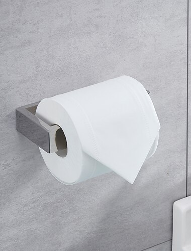  Porte-papier hygienique, distributeur mural de cintre de rouleau de tissu en acier inoxydable 304 de 14,5 cm pour salle de bain&amp; cuisine (noir/nickel brosse/chrome)