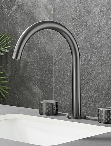 rubinetto lavabo bagno - girevole / classico rubinetti vasca da bagno a due manici e tre fori diffusi elettroplaccati