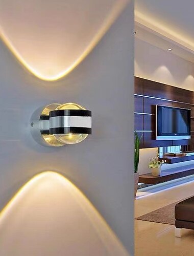  Contemporaneo moderno Metal Luz de pared 90-240V 2 W / LED Integrado